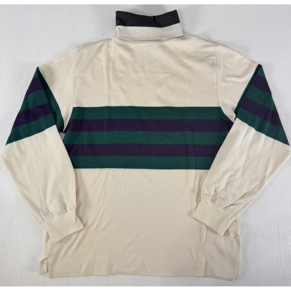 Vintage 90's GAP turtleneck Mockneck Colorblock Striped Long Sleeve Women's M